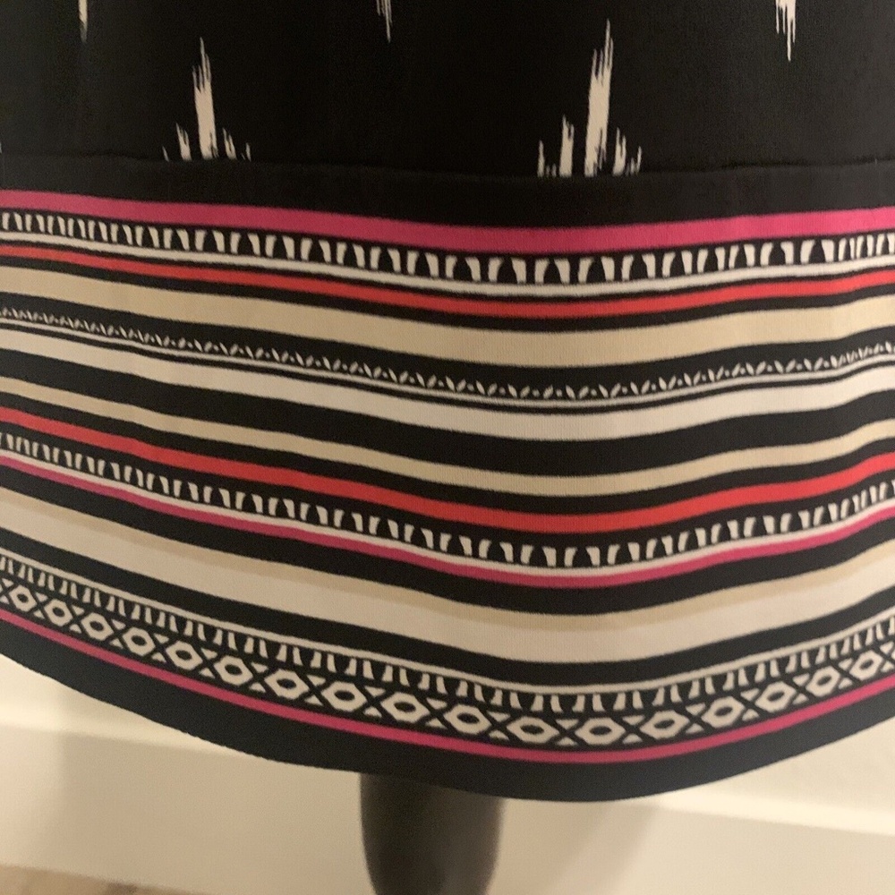 White House Black Market Geometric Print Strapless Party Sun Dress Women's XXS - Picture 10 of 13